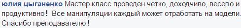 Отзыв на мастер-класс: Коррекция фигуры, актуальные программы ухода за телом
